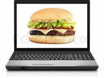 burger and computer